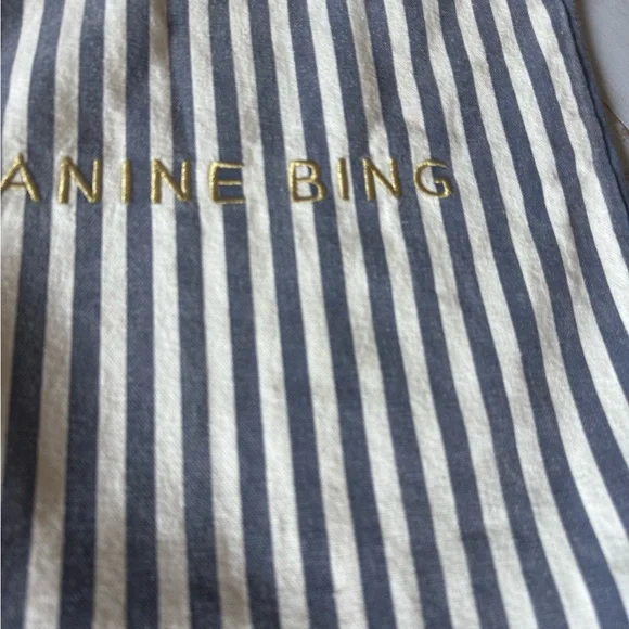 Anine Bing Blue and White Striped Tote - Picture 2 of 4